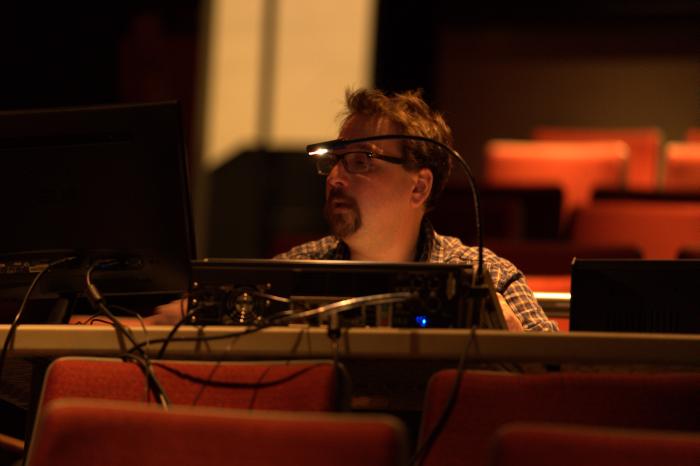 Mauricio Escamilla setting sound for No Boundaries 2018