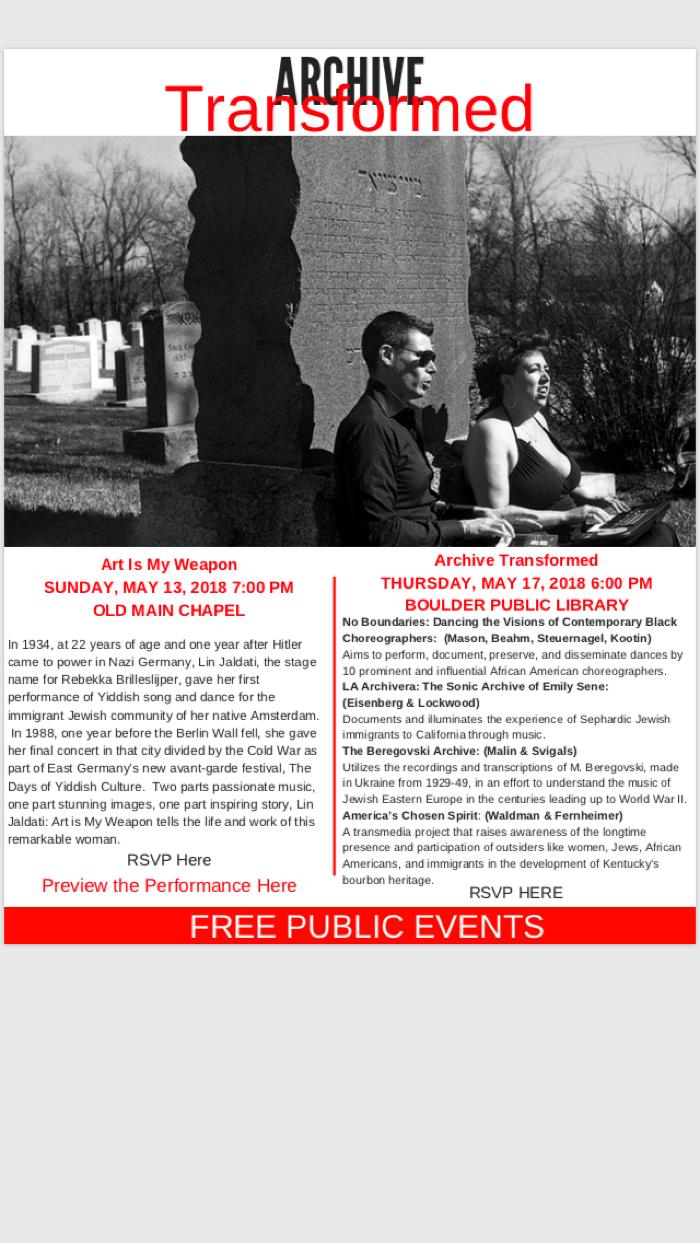 Archive Transformed promotional material